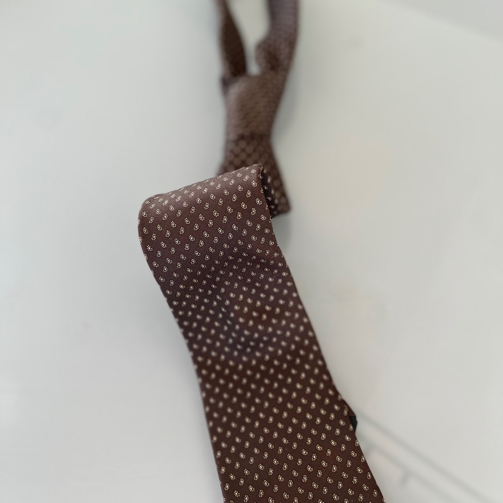 Lanvin tie mini paisley brown